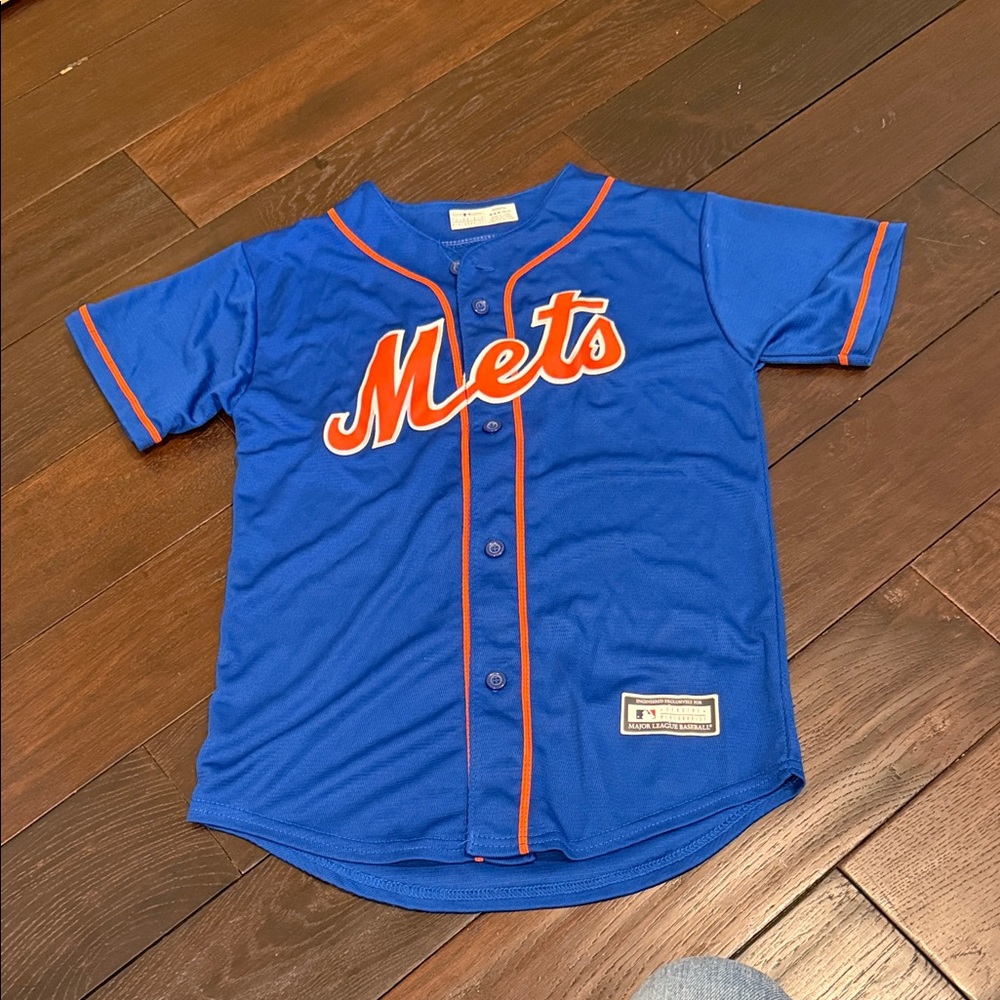 Kids Blue Mets Baseball Jersey NWOT